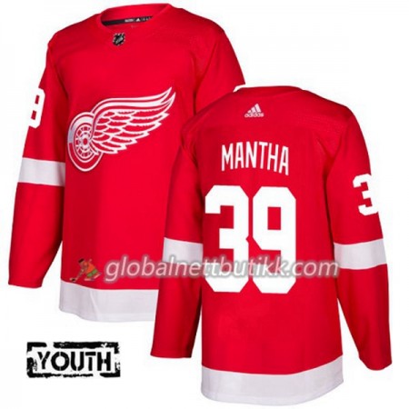 Detroit Red Wings Hockeydrakt Anthony Mantha 39 2017-2018 Rød Adidas Authentic - Barn